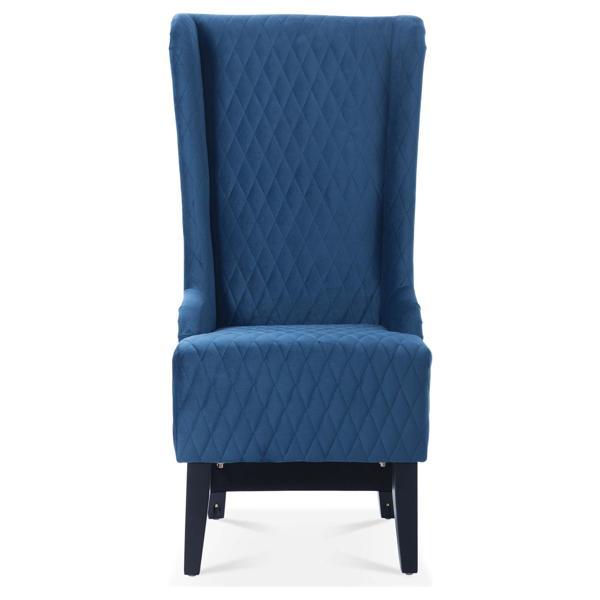 Wisteria 23" Wide High-Back Velvet Accent Chair - Blue - Birch Legs 