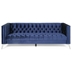 Pulsora 86" Sofa - Blue Fabric - Iron Legs