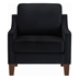 Willowbrook Modern Armchair - Black Velvet - Espresso Finish Wooden Legs