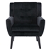 Village Green Accent Chair - Modern Ergonomics - Velvet - Black Legs