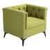 Cobble Accent Chair - Green Linen - Solid Wood Frame