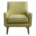 Mist Accent Chair - Soft Green Fabric - Espresso Finish Legs