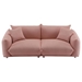 Hugo 85" Sofa - Pink Fabric - Solid Wood Frame and Metal Legs - CAB3014