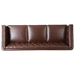 Deltera 81" Mirod Sofa - 3 Seat Reversible - Dark Brown Polyurethane - Solid Wood Legs - CAB3023