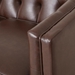 Deltera 81" Mirod Sofa - 3 Seat Reversible - Dark Brown Polyurethane - Solid Wood Legs - CAB3023