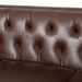 Deltera 81" Mirod Sofa - 3 Seat Reversible - Dark Brown Polyurethane - Solid Wood Legs - CAB3023