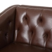 Deltera 81" Mirod Sofa - 3 Seat Reversible - Dark Brown Polyurethane - Solid Wood Legs - CAB3023