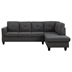 Seaside 96 Sectional Sofa with Right Facing Chaise - Dark Gray Linen Fabric