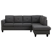 Seaside 96 Sectional Sofa with Right Facing Chaise - Dark Gray Linen Fabric - CAB3034