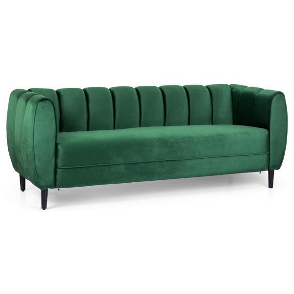 Zaraida Velvet 3 Seater Sofa - Emerald 