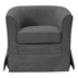 Morningvale 28" Gray Woven Fabric Swivel Barrel Chair