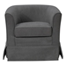 Morningvale 28" Gray Woven Fabric Swivel Barrel Chair - CAB3050