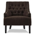 Orchard Accent Chair - Chocolate Textured Fabric - Black Finish Legs