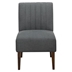 Crestview Accent Chair - Dark Gray Upholstery - Wooden Legs