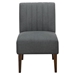 Crestview Accent Chair - Dark Gray Upholstery - Wooden Legs - CAB3070