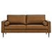 Kompare 79" Mid-Century Modern Sofa - Brown Fabric - Wood Frame - CAB3074