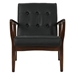 Sorrento Accent Chair - Black Polyurethane - CAB3106