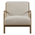 Novaria Lounge Chair - Cream Upholstery - Elm Wood Finish Frame