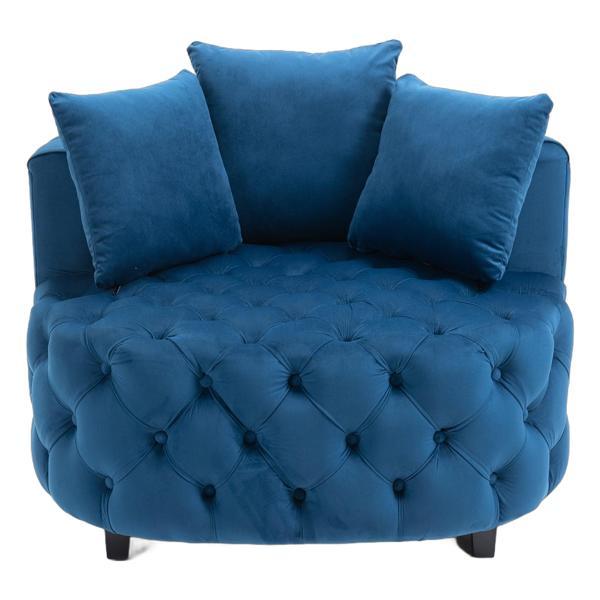 Vivacious Accent Chair - Blue Velvet 