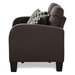 Dawnridge Loveseat with Tufted Detail Textured Fabric Upholstery - Chocolate Brown - Solid Wood Frame - CAB3163