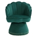 Eastlake Swivel Barrel Chair - Emerald Velvet