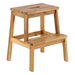 Yarra Valley Wood Two Steps Stool Small Size Rectangle - Light Brown - CAB3194