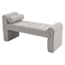 Fernhill Modern Ottoman Bench - Light Gray Boucle Fabric - Solid Wood Frame