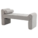 Fernhill Modern Ottoman Bench - Light Gray Boucle Fabric - Solid Wood Frame - CAB3198