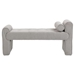 Fernhill Modern Ottoman Bench - Light Gray Boucle Fabric - Solid Wood Frame - CAB3198