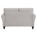 Fravona Loveseat with Solid Wood Frame - Desert Sand Textured Fabric Upholstery - Faux Wood Finish Feet - CAB3222