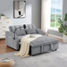 Soravyn Versatile Foldable Sofa Bed - Gray - Solid Wood Frame - USB Port and Phone Stand - CAB3233