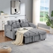 Soravyn Versatile Foldable Sofa Bed - Gray - Solid Wood Frame - USB Port and Phone Stand - CAB3233