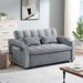 Soravyn Versatile Foldable Sofa Bed - Gray - Solid Wood Frame - USB Port and Phone Stand - CAB3233