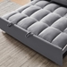 Soravyn Versatile Foldable Sofa Bed - Gray - Solid Wood Frame - USB Port and Phone Stand - CAB3233