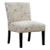 Tallevor Accent Chair - Taupe and Cream Polyester Cotton Fabric - Espresso Finish Legs