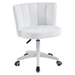 Daphne Home Office Chair - Antique White Fabric - Plastic Leg - CAB3255