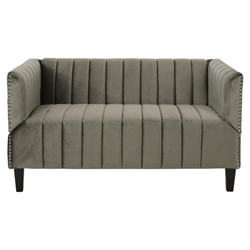 Cheshire Loveseat - Grey Velvet 