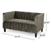 Cheshire Loveseat - Grey Velvet - CAB3261