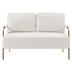 Greenhaven Small Loveseat 2 Seater - Beige Fabric - Metal Leg