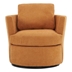 Vista Point Swivel Accent Chair - Yellow Polyester - Black Iron Legs