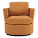 Vista Point Swivel Accent Chair - Yellow Polyester - Black Iron Legs - CAB3290