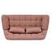 Lysander 50" Loveseat - Pink Linen Fabric - Rubber Wood Legs - CAB3306