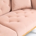 Casa Vita Loveseat - Rose Golden Velvet Fabric - Metal Feet - CAB3318