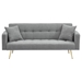 Vitalyne 71" Sofa Bed with Throw Pillows - Gray - Metal Legs - CAB3331