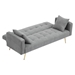 Vitalyne 71" Sofa Bed with Throw Pillows - Gray - Metal Legs - CAB3331