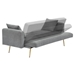 Vitalyne 71" Sofa Bed with Throw Pillows - Gray - Metal Legs - CAB3331