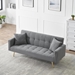 Vitalyne 71" Sofa Bed with Throw Pillows - Gray - Metal Legs - CAB3331