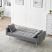 Vitalyne 71" Sofa Bed with Throw Pillows - Gray - Metal Legs - CAB3331