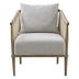 Davenby Accent Arm Chair - Natural Honey Walnut Finish Frame - 100% Polypropylene Fabric