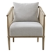 Davenby Accent Arm Chair - Natural Honey Walnut Finish Frame - 100% Polypropylene Fabric - CAB3337